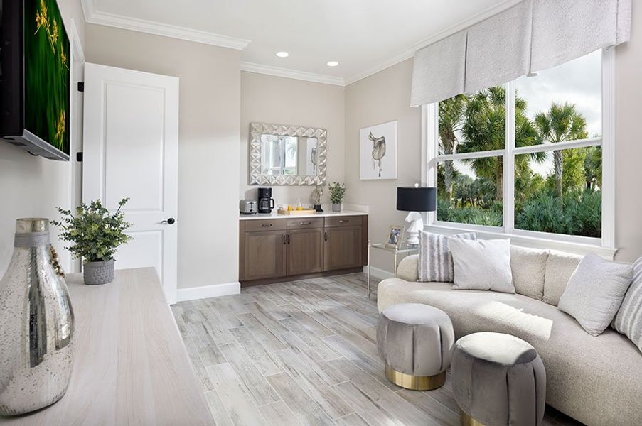 Representative furnished interior of a home built from the Kingfisher Grand by Minto Communities in Westlake, Loxahatchee (Image 8).