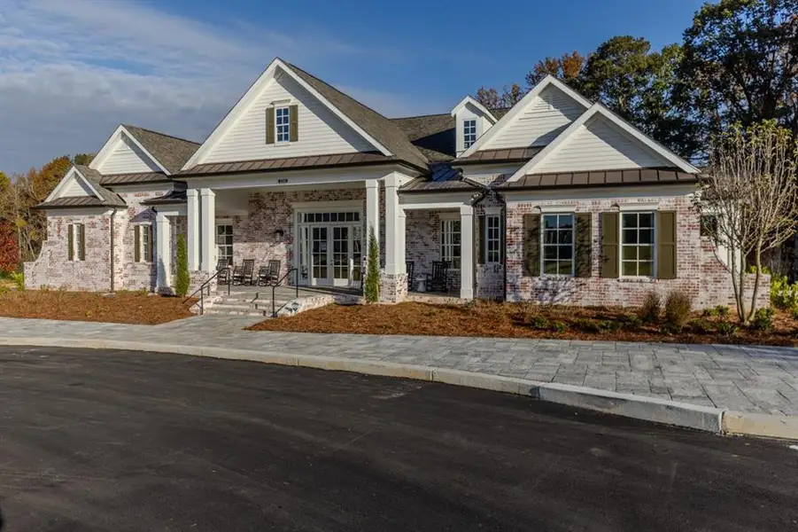 Front exterior of a new home in Waterside Single Family, Peachtree Corners, GA, highlighting curb appeal (Image 2).
