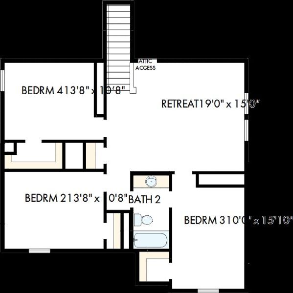 2D floor plan layout of this home in Briggs Ranch – Select Classic Series, San Antonio, TX (Image 3). 2D floor plan layout of this home in Briggs Ranch – Select Classic Series, San Antonio, TX (Image 3).