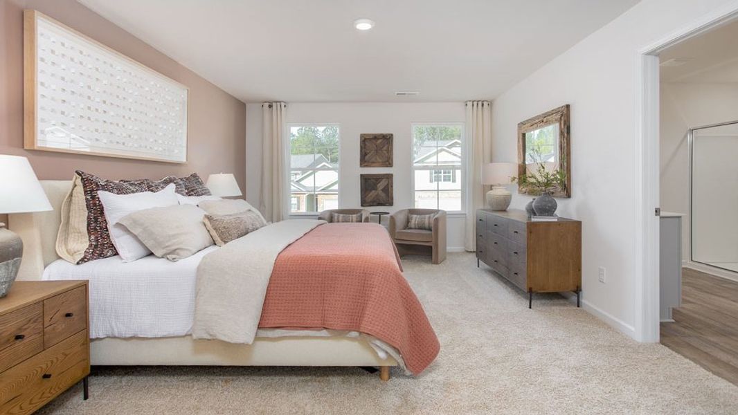 Representative furnished interior of a home built from the HAYDEN by D.R. Horton in River's Edge, Mayodan (Image 30).