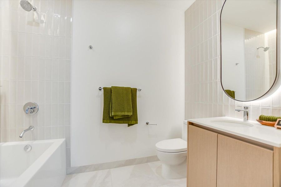 Furnished interior view inside a new home in The Modern Austin Residences, Austin (Image 13). Furnished interior view inside a new home in The Modern Austin Residences, Austin (Image 13).