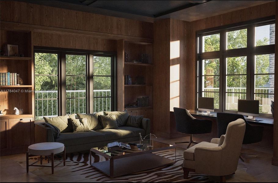 Furnished interior view inside a new home in , Miami Shores (Image 10).