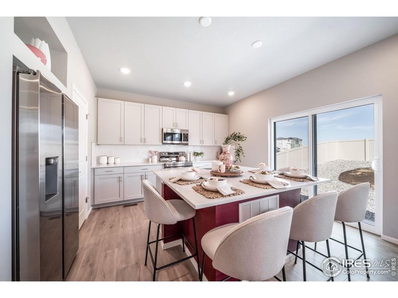 Furnished interior view inside a new home in Thompson River Ranch, Johnstown (Image 34).