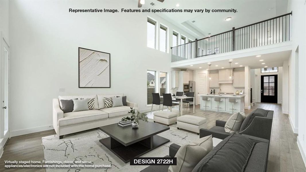 Furnished interior view inside a new home in Trinity Falls 50', McKinney (Image 9).