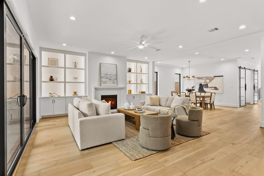 Furnished interior view inside a new home in , West University Place (Image 10).
