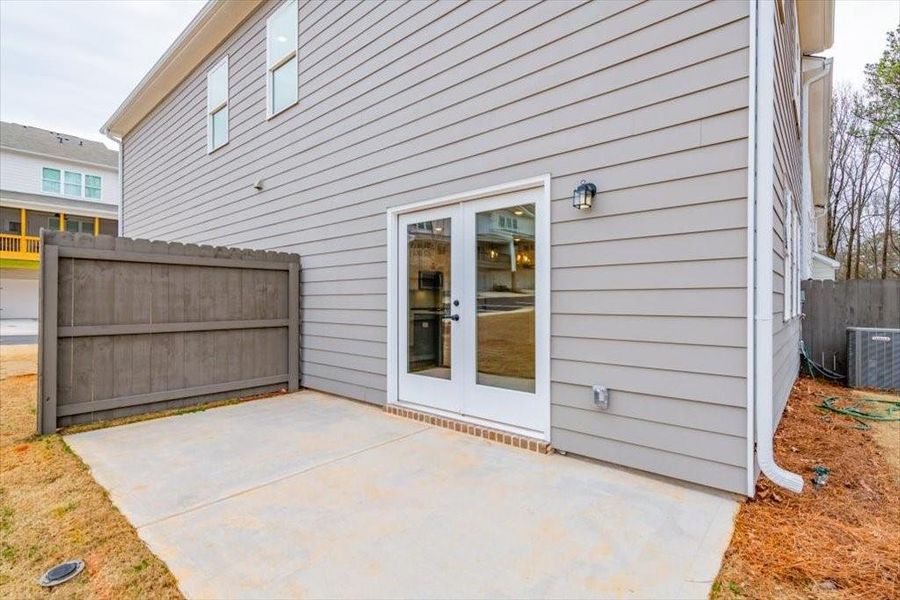 Exterior details and patio area of a home in Cherokee Township, Acworth (Image 4).