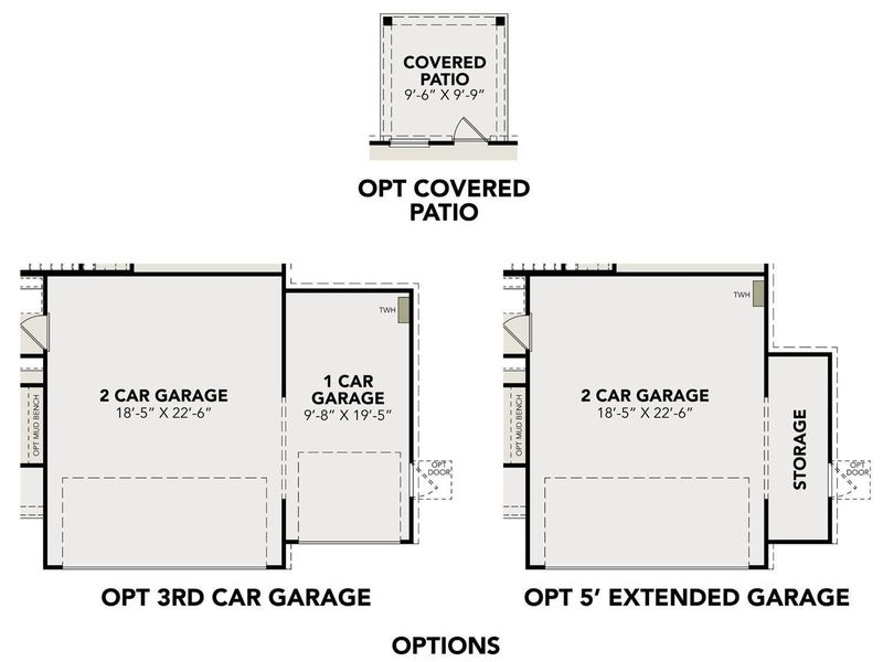 2D floor plan layout of this home in Caney Creek Place, Conroe, TX (Image 5).