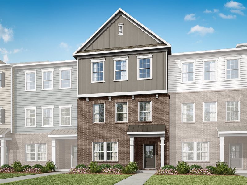 Representative exterior photo of a completed home built from the Nola by Tri Pointe Homes in The Grove at Latta Park, Durham, NC (Image 18).