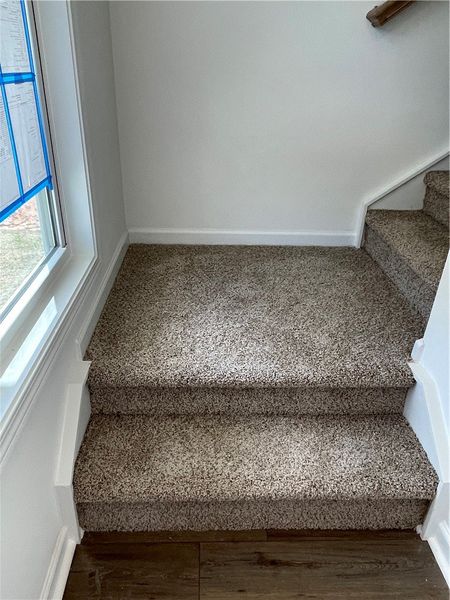 This interior staircase offers seamless transition