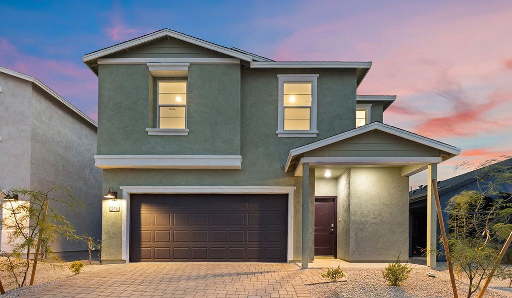 Representative exterior photo of a completed home built from the Elm - C30E by D.R. Horton in Redford Estates, Tucson, AZ (Image 23).