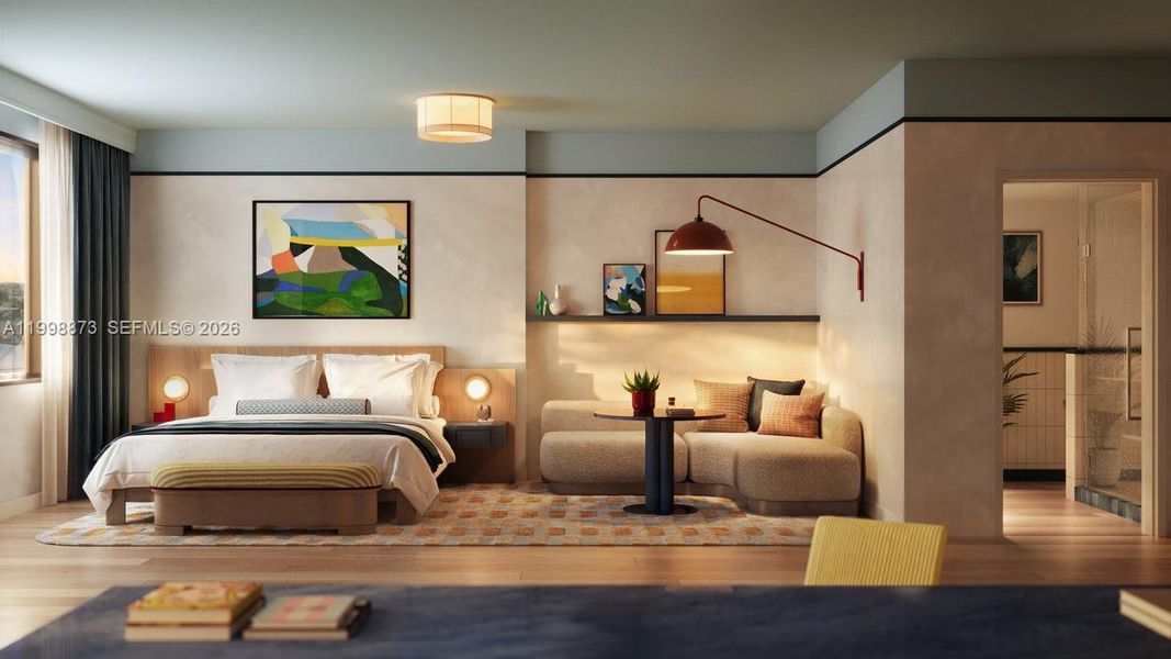 Furnished interior view inside a new home in , Miami (Image 9).