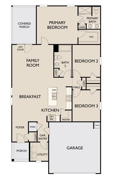 2D floor plan layout for the Greenwood by Ashton Woods in Tea Farm: Lake Series, Ravenel, SC (Image 3).