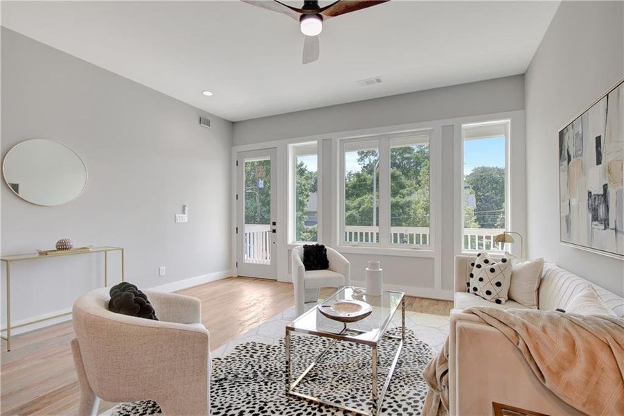 Furnished interior view inside a new home in , Atlanta (Image 40).