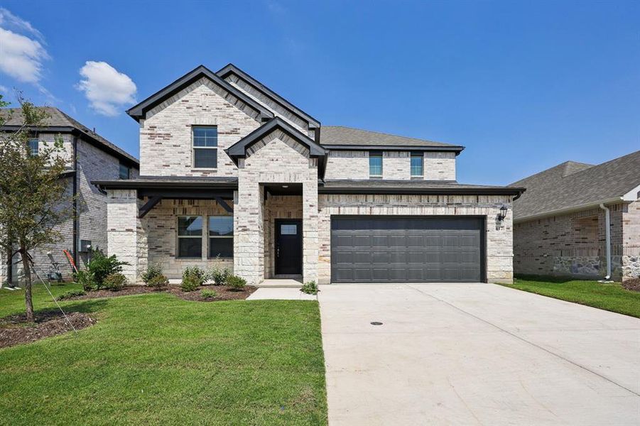 Front exterior of a new home in Southridge - Signature Series, Princeton, TX, highlighting curb appeal (Image 1). Front exterior of a new home in Southridge - Signature Series, Princeton, TX, highlighting curb appeal (Image 1).