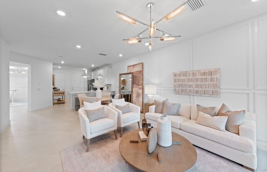 Furnished interior view inside a new home in Del Webb Naples, Ave Maria (Image 11).