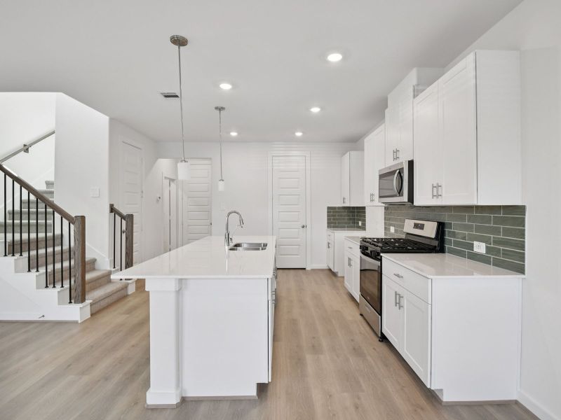 Furnished interior view inside a new home in Spring Brook Village - City Series, Houston (Image 3).