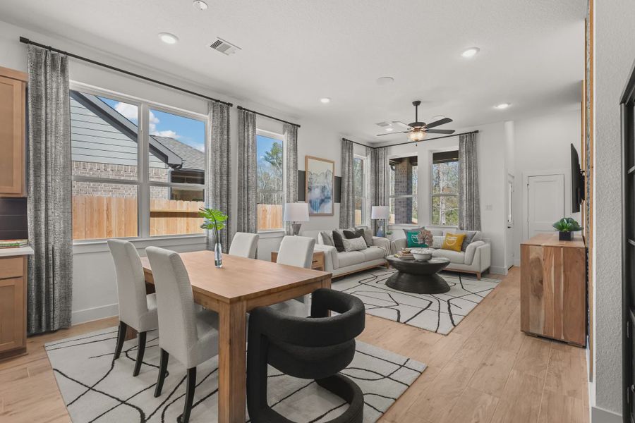 Furnished interior view inside a new home in The Woodlands Hills, Willis (Image 3).