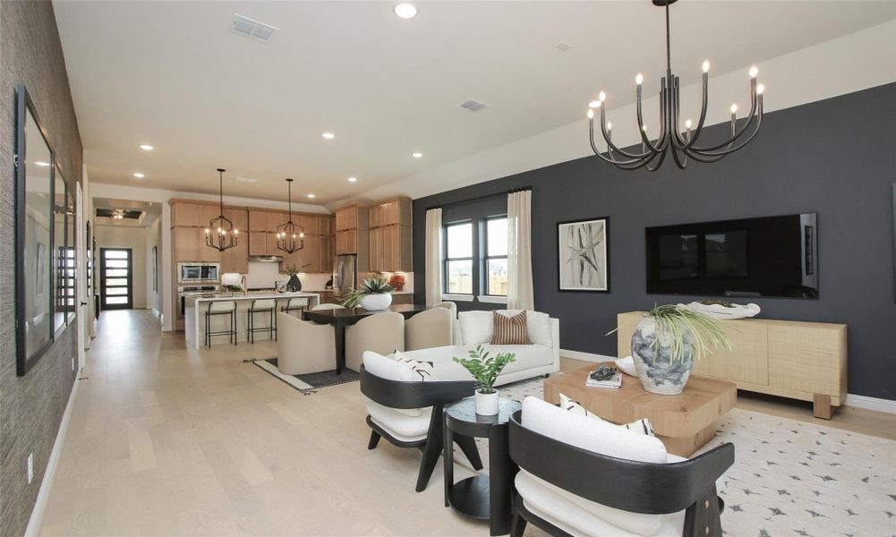 Furnished interior view inside a new home in Coastal Point, League City (Image 27).