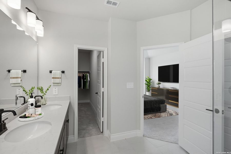 Furnished interior view inside a new home in Bison Ridge, San Antonio (Image 17). Furnished interior view inside a new home in Bison Ridge, San Antonio (Image 17).