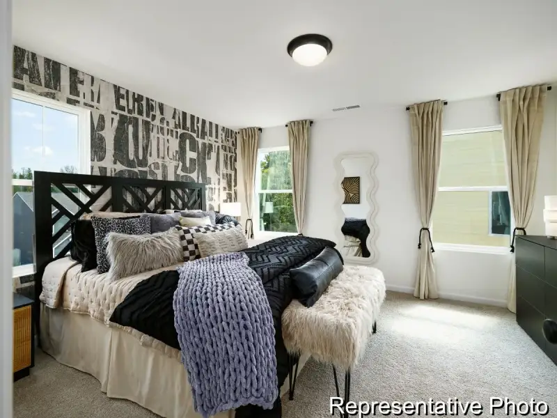 Furnished interior view inside a new home in Village at Reedy Creek Townhomes, Charlotte (Image 14).