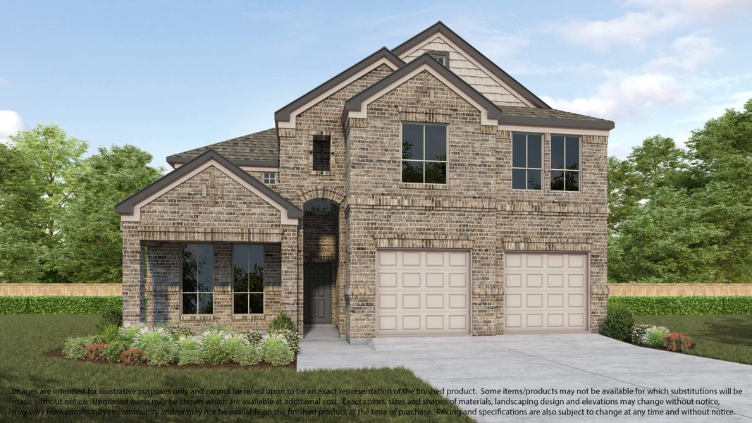 Representative exterior photo of a completed home built from the 553 by Long Lake Ltd. in Grand Oaks – The Cove, Houston, TX (Image 2).