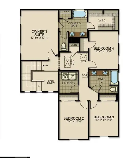 2D floor plan layout for the Winfield by View Homes in Paseo del Este, El Paso, TX (Image 3). 2D floor plan layout for the Winfield by View Homes in Paseo del Este, El Paso, TX (Image 3).