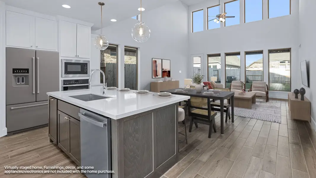 Furnished interior view inside a new home in Lariat 50', Liberty Hill (Image 4).