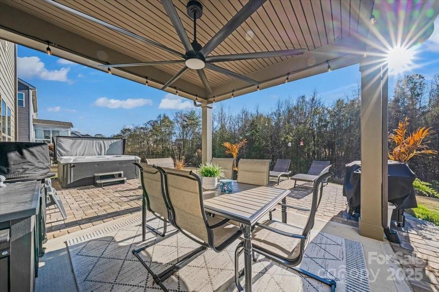 Exterior details and patio area of a home in Preserve at Barber Rock, Indian Land (Image 26).