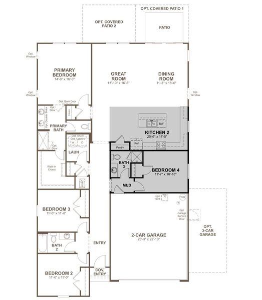 2D floor plan layout of this home in SummerTide, Palm Coast, FL (Image 4). 2D floor plan layout of this home in SummerTide, Palm Coast, FL (Image 4).