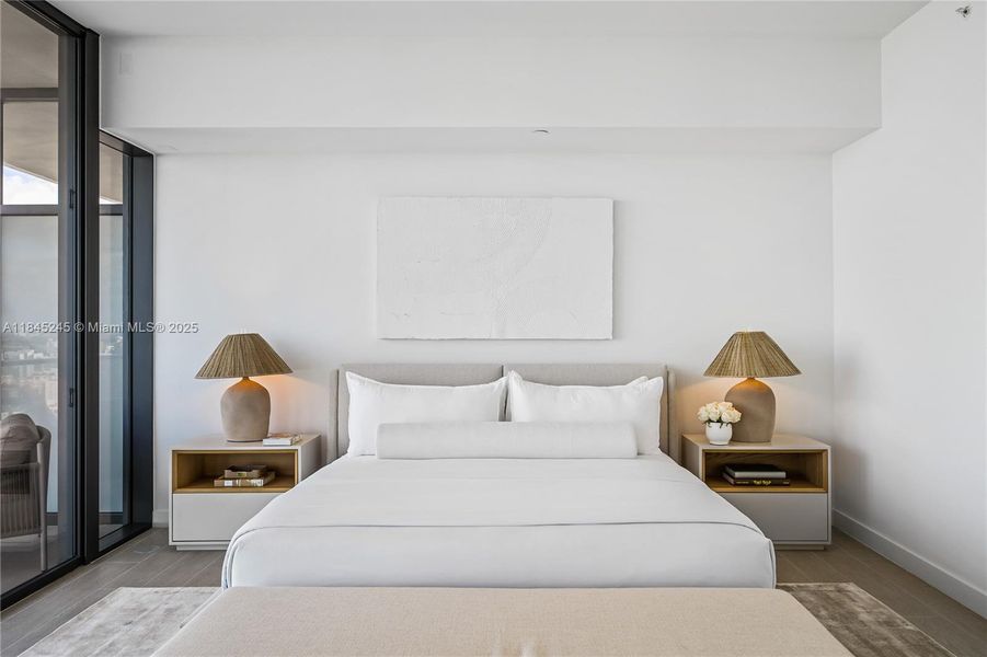 Furnished interior view inside a new home in Five Park, Miami Beach (Image 15).