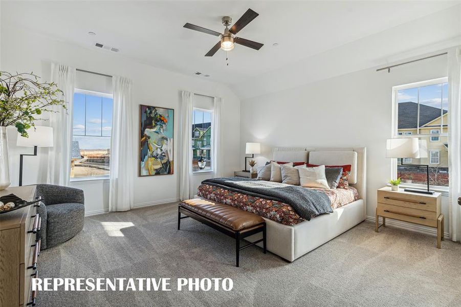 Peaceful and relaxing owner's bedrooms are plentiful in Village on Main Street.  REPRESENTATIVE PHOTO