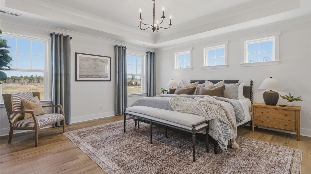Representative furnished interior of a home built from the Brier Creek by DRB Homes in Sanctuary at Panther Creek, Durham (Image 10).