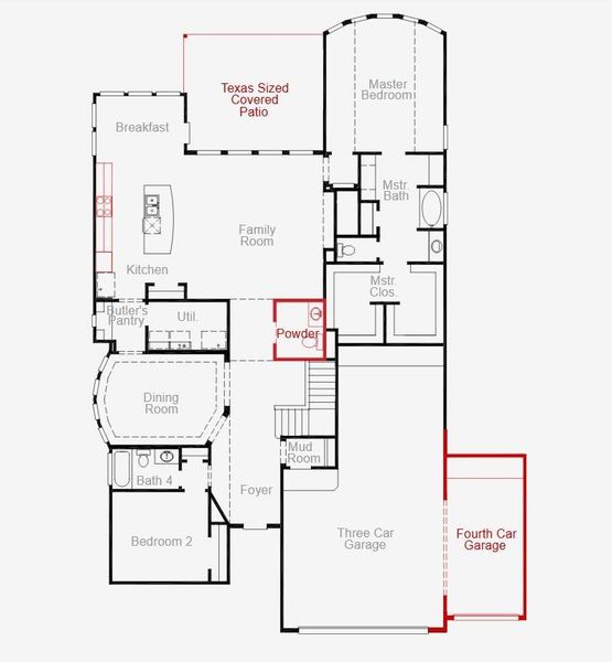 2D floor plan layout of this home in Bridgeland, Cypress, TX (Image 3). 2D floor plan layout of this home in Bridgeland, Cypress, TX (Image 3).