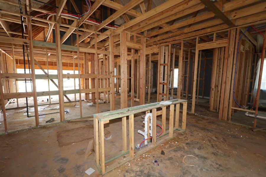 In-progress construction of a new home in Brookewater - Terrace Collection, Rosenberg, TX (Image 4).