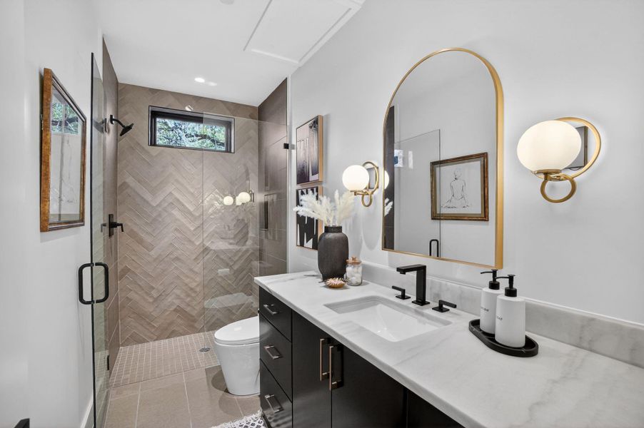 Furnished interior view inside a new home in , West Lake Hills (Image 30).