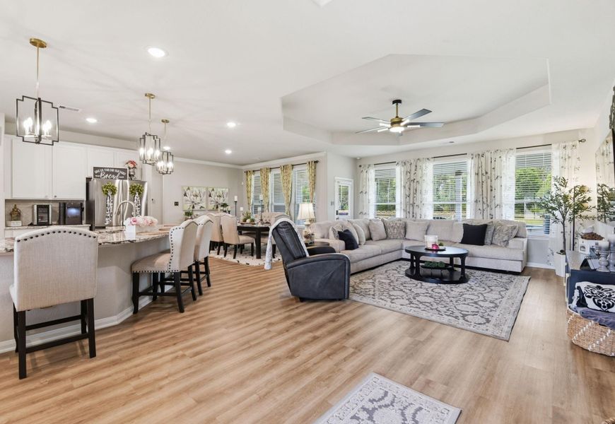 Furnished interior view inside a new home in , Cleveland (Image 10).
