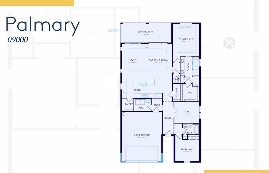 2D floor plan layout of this home in Shores at Stillwater, Englewood, FL (Image 5).
