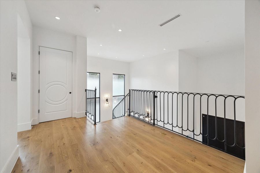 Landing at the top of the stairs