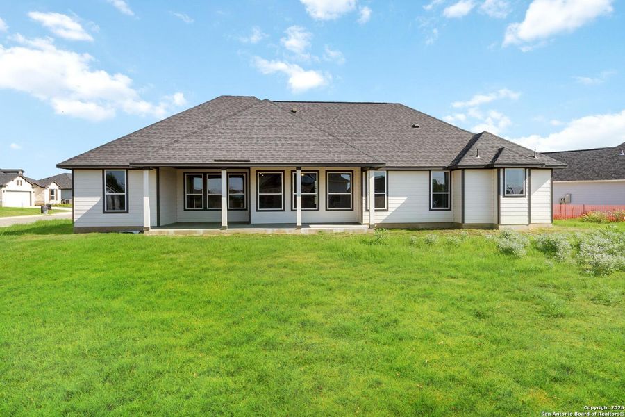 Front exterior of a new home in Bonita Vista, Pleasanton, TX, highlighting curb appeal (Image 14).
