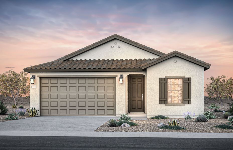 Representative exterior photo of a completed home built from the Hummingbird by Pulte Homes in Hayden Estates, Buckeye, AZ (Image 4).
