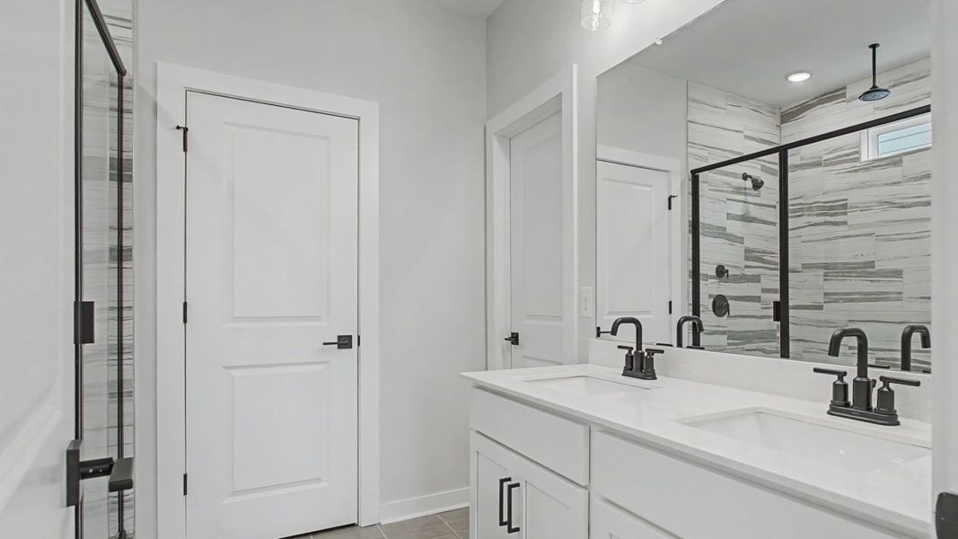 Representative furnished interior of a home built from the Greenwich by DRB Homes in Cottages of Bearwood, Mount Pleasant (Image 9).