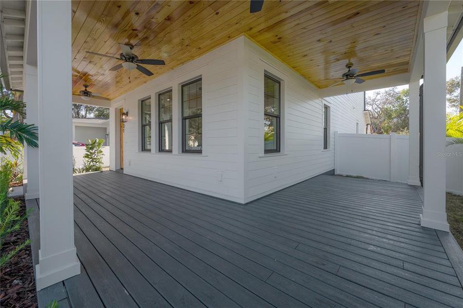 Exterior details and patio area of a home in , Tampa (Image 36).