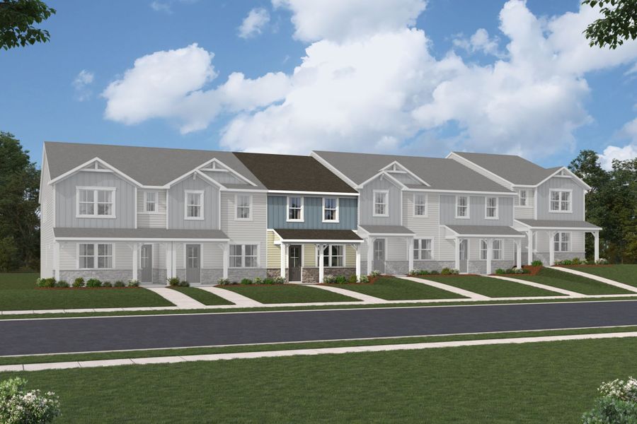 Representative exterior photo of a completed home built from the Shelby by Mattamy Homes in Westfall, Gastonia, NC (Image 18).