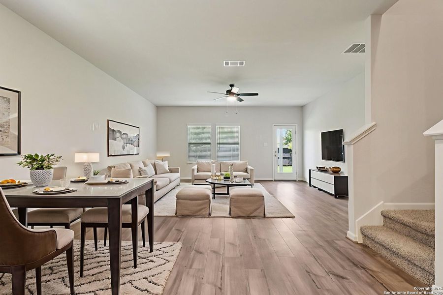 Furnished interior view inside a new home in Remington Ranch, San Antonio (Image 13). Furnished interior view inside a new home in Remington Ranch, San Antonio (Image 13).