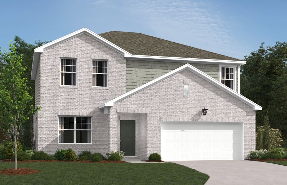 Representative exterior photo of a completed home built from the Westmore by Ashton Woods in Cades Bluff, Lebanon, TN (Image 2).