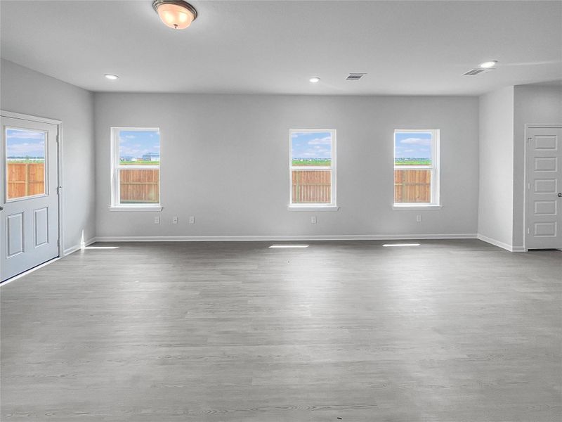 The Waring III- Dining Area and Family Room. Sample image for illustration; upgrades, options, and colors may vary. The Waring III- Dining Area and Family Room. Sample image for illustration; upgrades, options, and colors may vary.