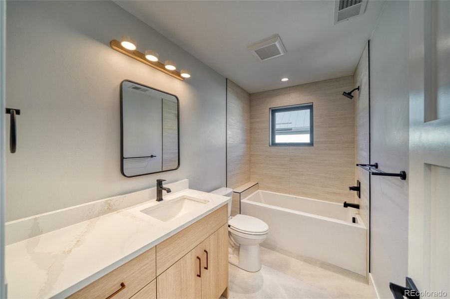 Full Bath Services Bedrooms 2 & 3