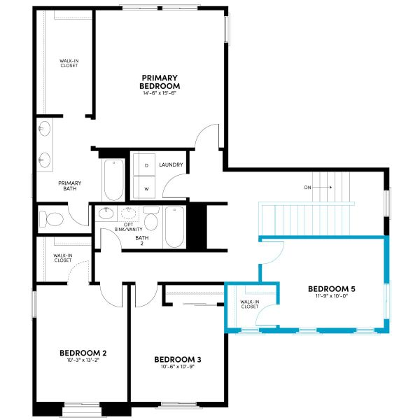 Floor 2: Optional Bed 5