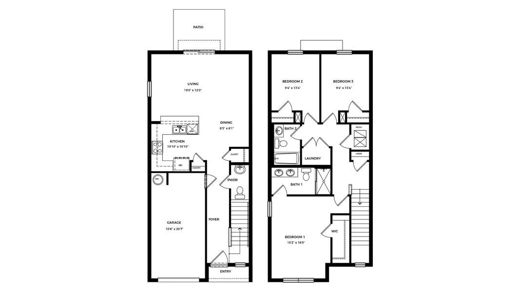 2D floor plan layout for the Pearson A by D.R. Horton in Ashcombe Wellen Park, Venice, FL (Image 3). 2D floor plan layout for the Pearson A by D.R. Horton in Ashcombe Wellen Park, Venice, FL (Image 3).