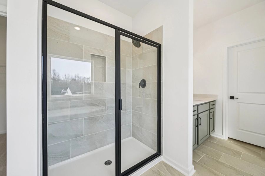 Primary Bath featuring the AW Collection® Rosemary - Organic textures meet bold design.